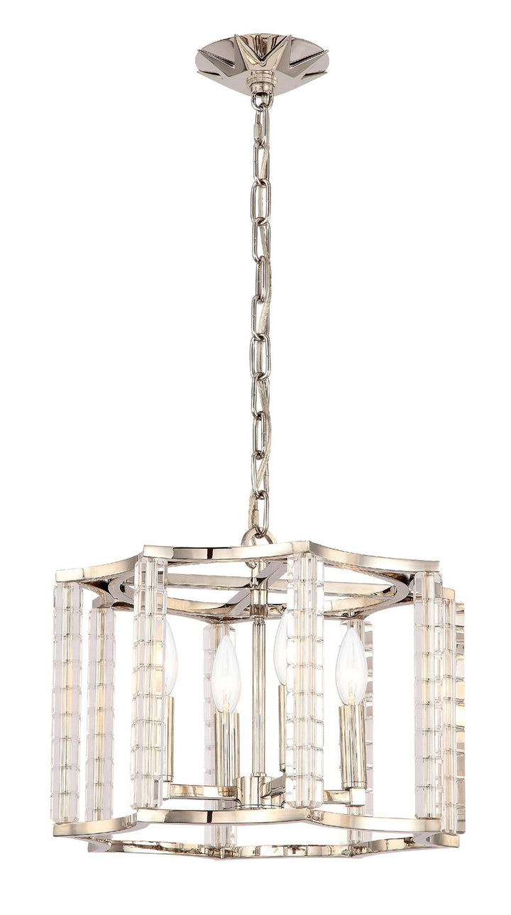 Carson Four Light Chandelier in Polished Nickel - available from The Lighting Shoppe, trusted by Canadian homeowners