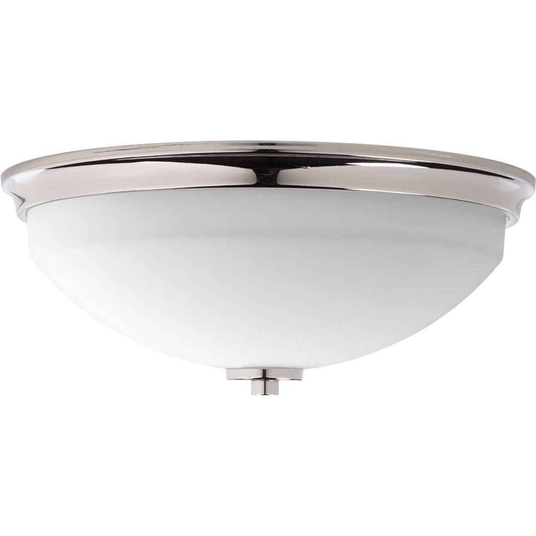 Replay Two Light Flush Mount in Polished Nickel - available from The Lighting Shoppe, trusted by Canadian homeowners