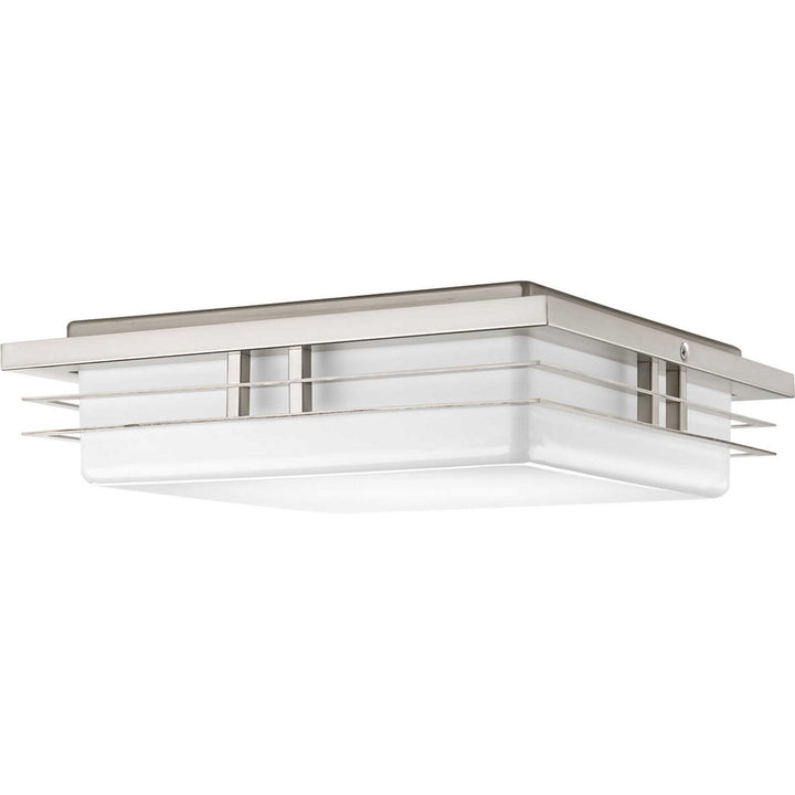 Helm LED LED Flush Mount in Brushed Nickel - available from The Lighting Shoppe, trusted by Canadian homeowners