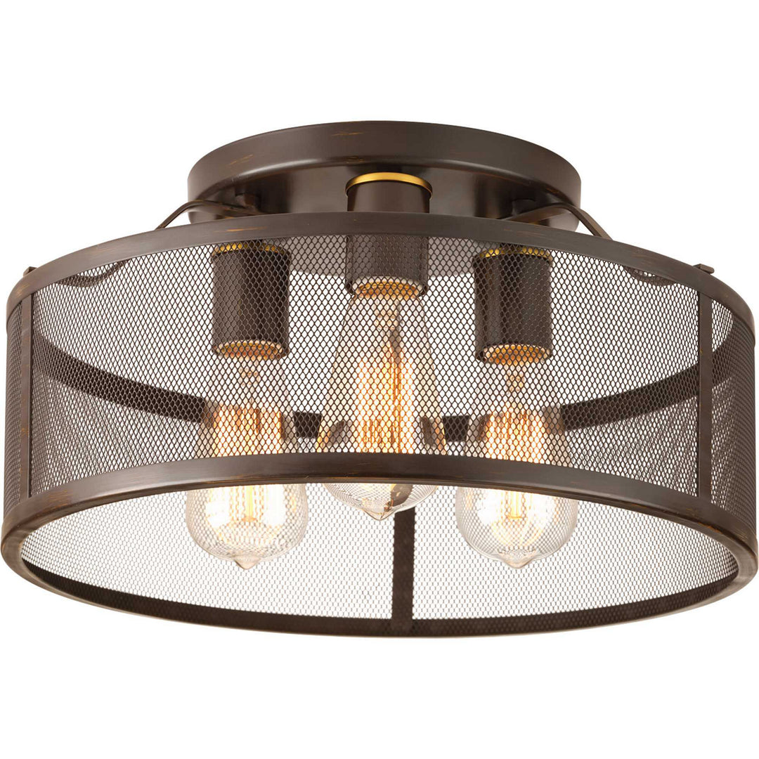 Swing Three Light Flush Mount in Antique Bronze - available from The Lighting Shoppe, trusted by Canadian homeowners