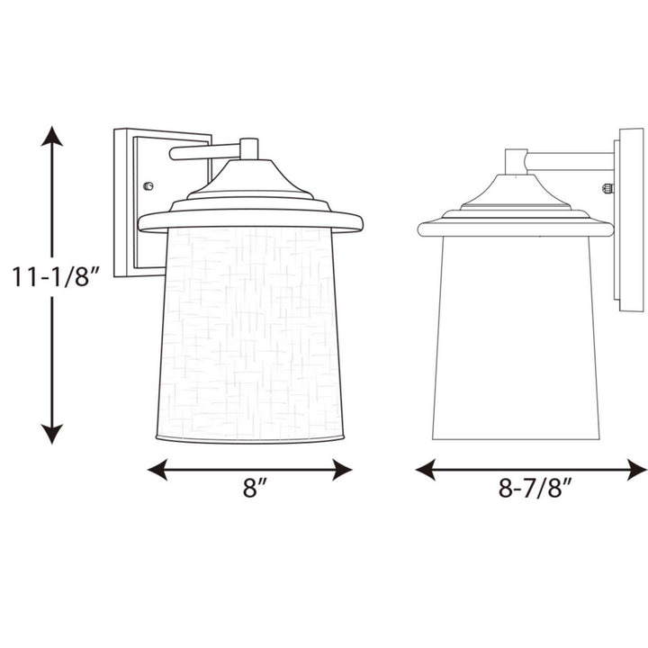 Progress Canada - P6060-31 - One Light Wall Lantern - Essential - Black