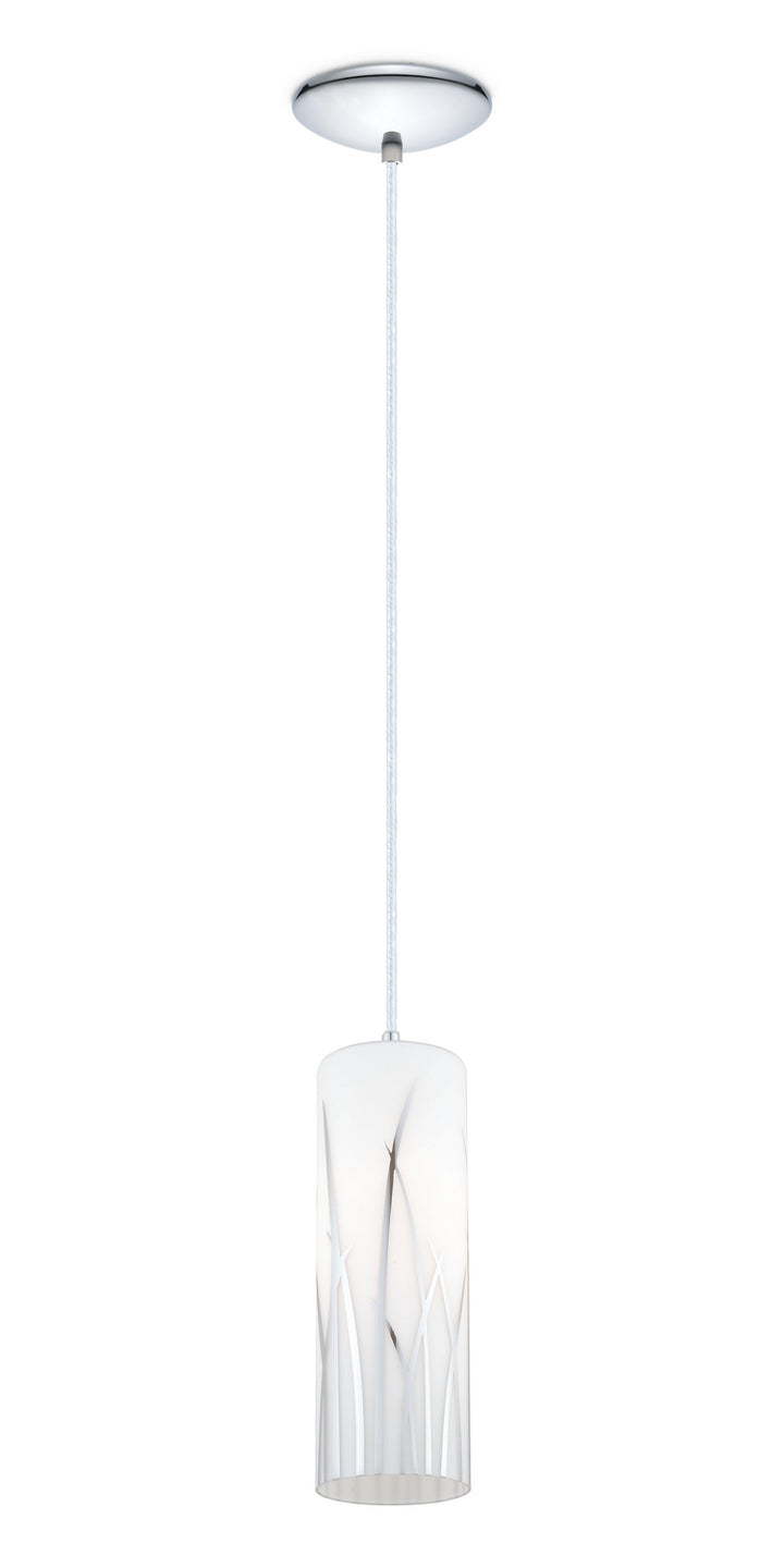Eglo Canada - 92739A - One Light Pendant - Rivato - White/Chrome