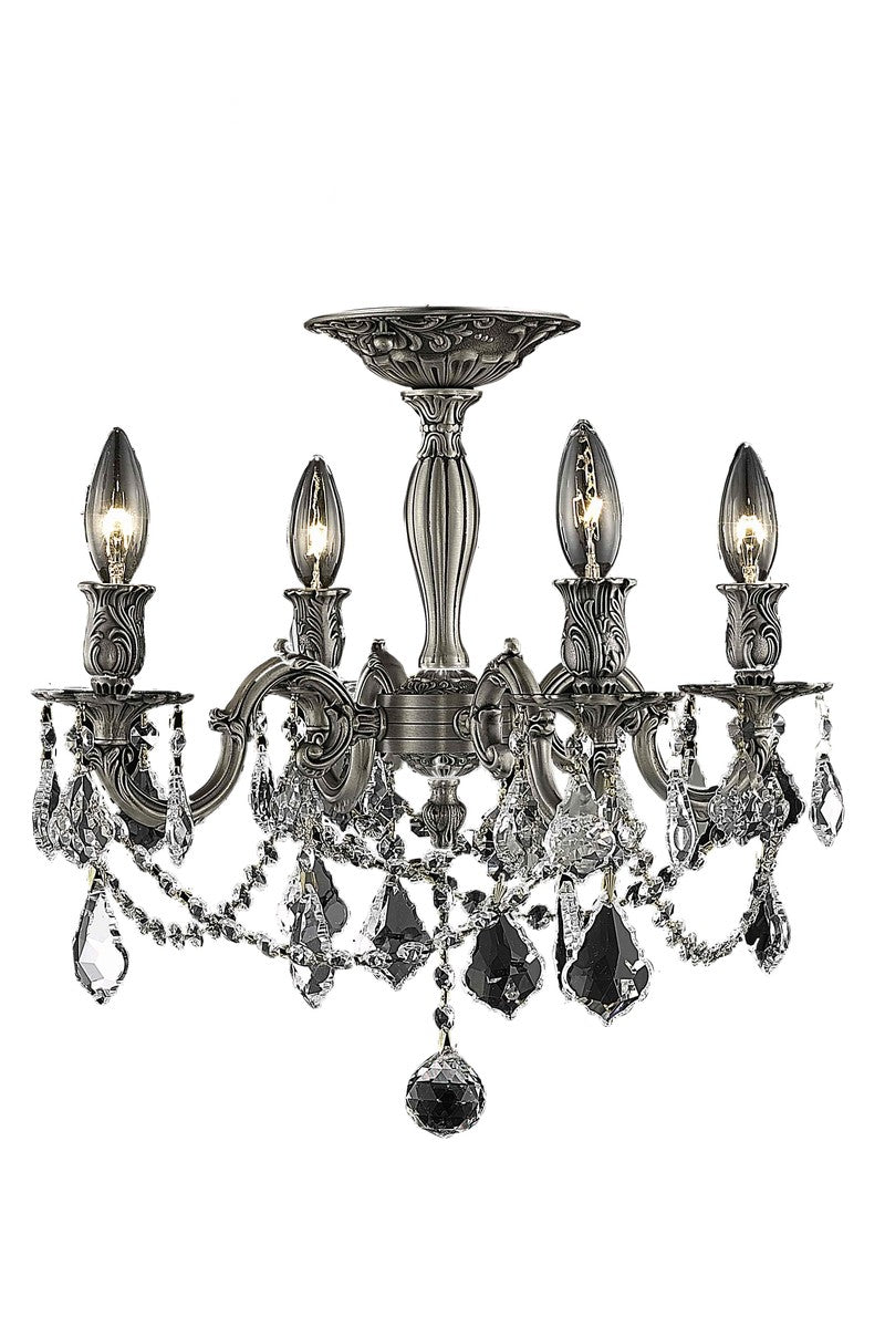 Rosalia Four Light Flush Mount in Pewter - available from The Lighting Shoppe, trusted by Canadian homeowners