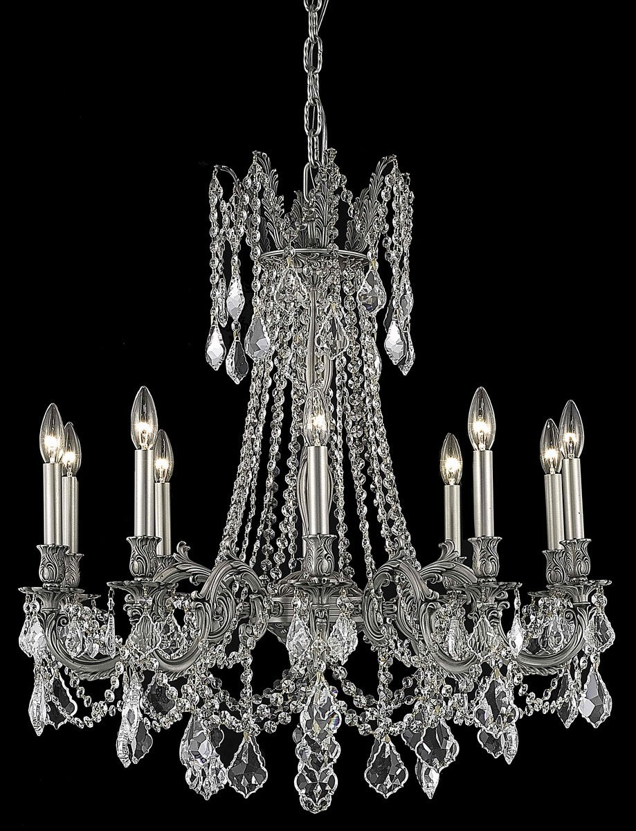 Rosalia Ten Light Chandelier in Pewter - available from The Lighting Shoppe, trusted by Canadian homeowners