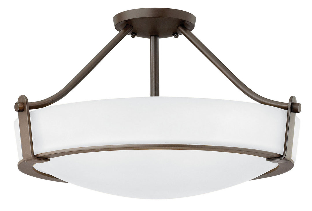 Hathaway LED Semi-Flush Mount in Olde Bronze - available from The Lighting Shoppe, trusted by Canadian homeowners