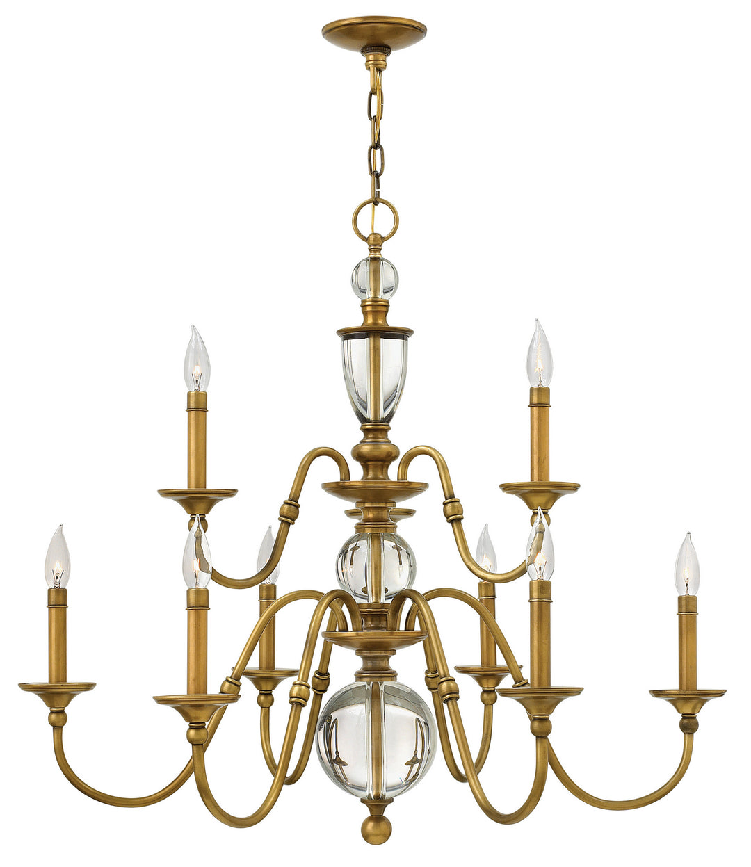 Hinkley Canada - 4958HB - LED Chandelier - Eleanor - Heritage Brass