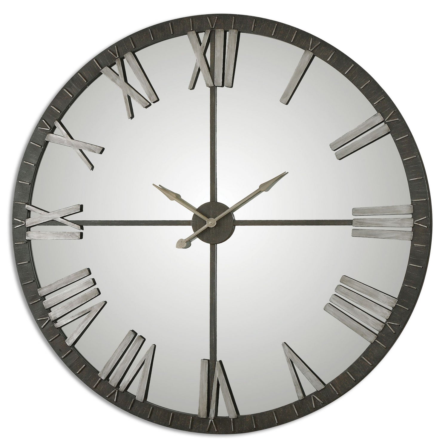 Uttermost - 06419 - Wall Clock - Amelie - Rustic Bronze w/Silver ...