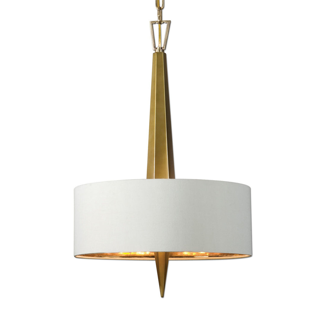 Obeliska Three Light Chandelier in Warm Gold - available from The Lighting Shoppe, trusted by Canadian homeowners