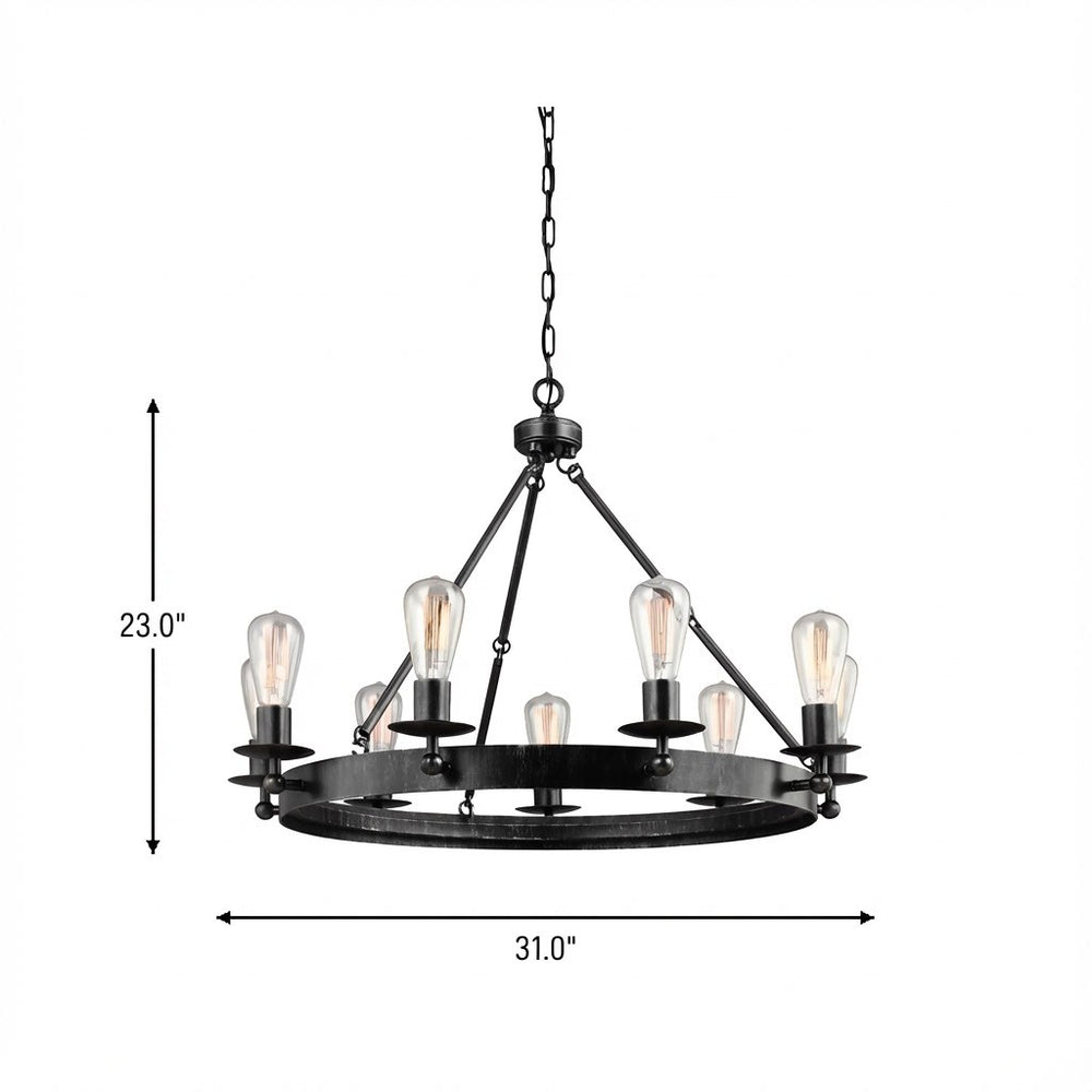 Generation Lighting Canada - 3110209-846 - Nine Light Chandelier - Ravenwood Manor - Stardust