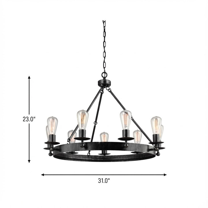 Generation Lighting Canada - 3110209-846 - Nine Light Chandelier - Ravenwood Manor - Stardust
