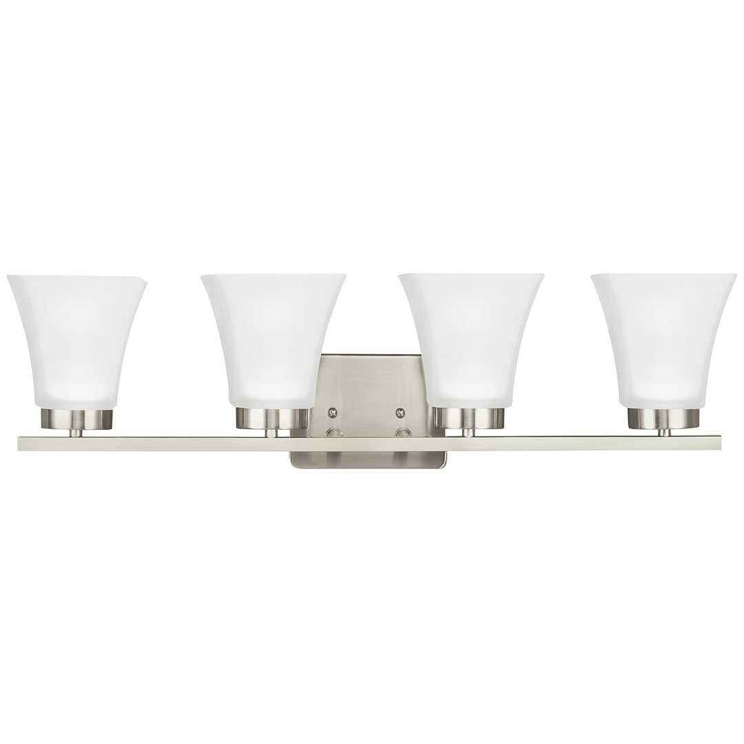 Bayfield Four Light Wall / Bath in Brushed Nickel - available from The Lighting Shoppe, trusted by Canadian homeowners
