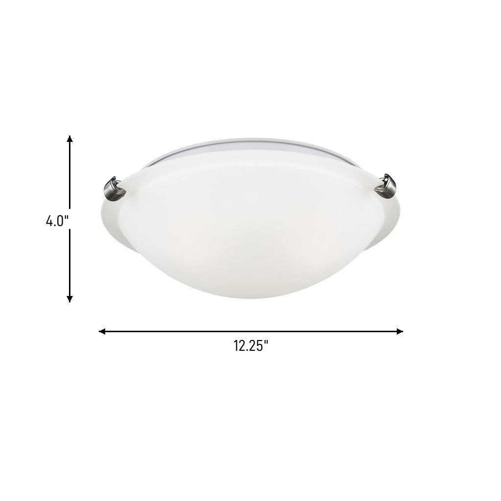 Generation Lighting Canada - 7543502-962 - Two Light Flush Mount - Clip Ceiling Flush Mount - Brushed Nickel