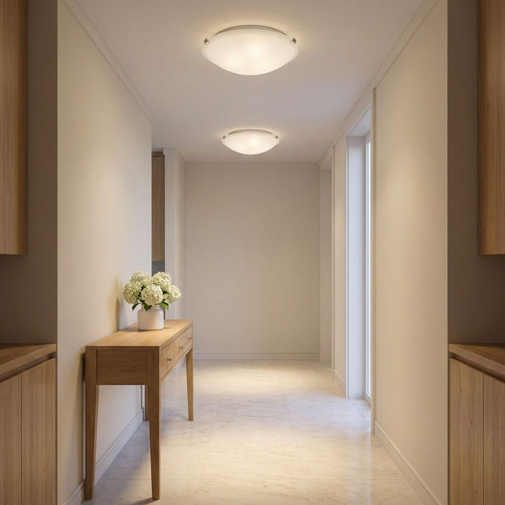 Generation Lighting Canada - 7543503-962 - Three Light Flush Mount - Clip Ceiling Flush Mount - Brushed Nickel
