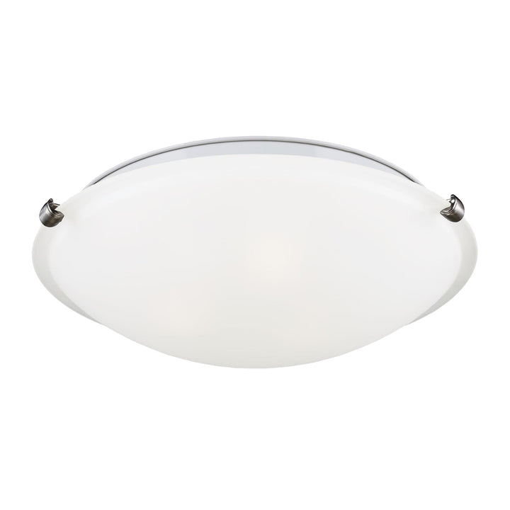 Generation Lighting Canada - 7543503-962 - Three Light Flush Mount - Clip Ceiling Flush Mount - Brushed Nickel