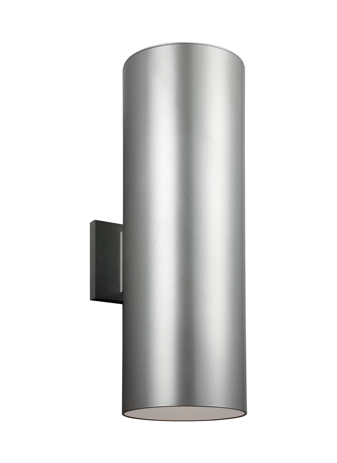Outdoor Cylinders Two Light Outdoor Wall Lantern in Painted Brushed Nickel - available from The Lighting Shoppe, trusted by Canadian homeowners