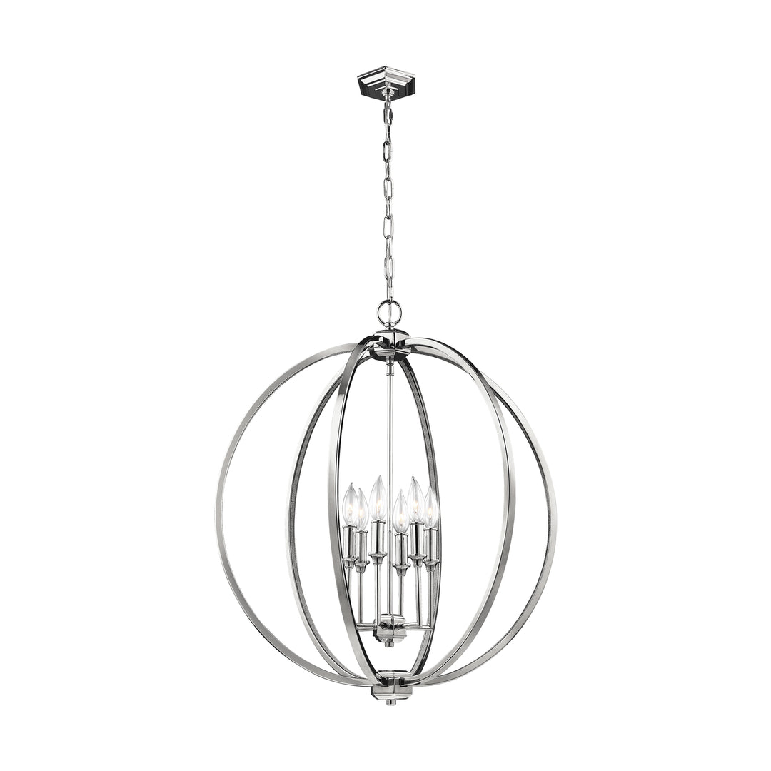 Visual Comfort Studio Canada - F3061/6PN - Six Light Pendant - Corinne - Polished Nickel