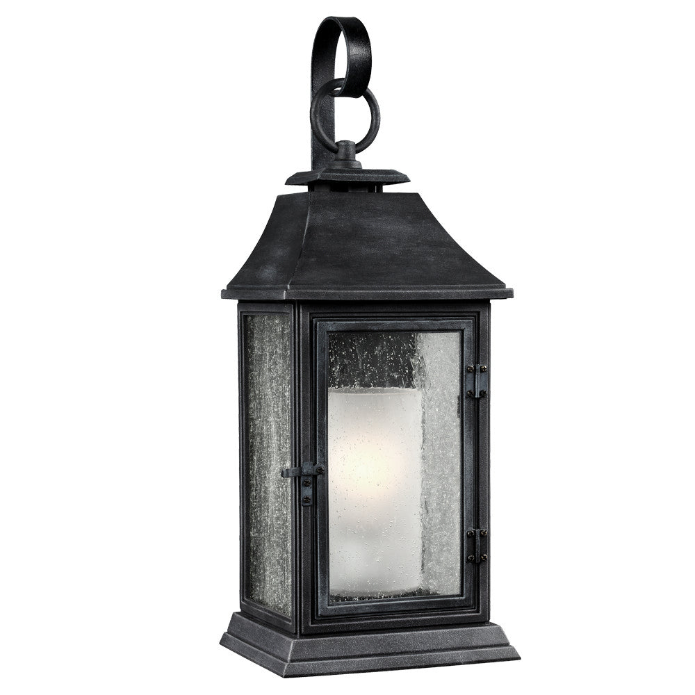 Shepherd One Light Lantern in Dark Weathered Zinc - available from The Lighting Shoppe, trusted by Canadian homeowners