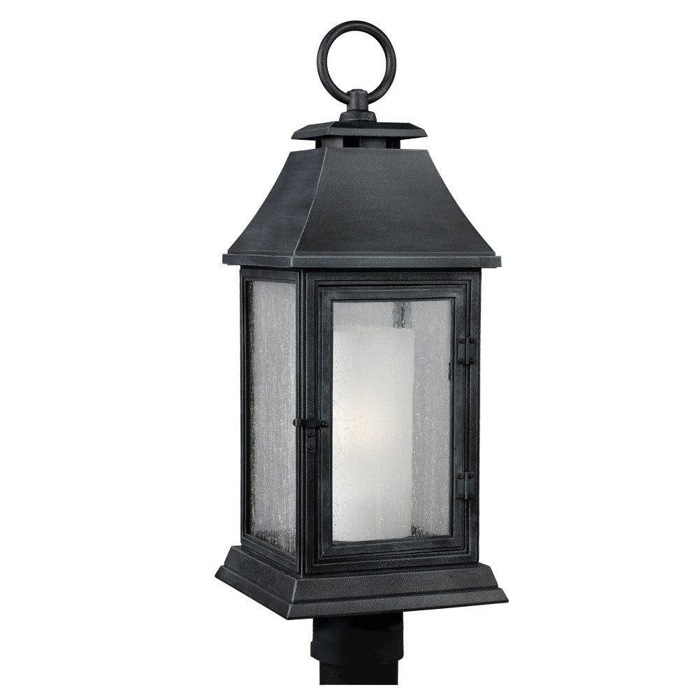 Shepherd One Light Post Lantern in Dark Weathered Zinc - available from The Lighting Shoppe, trusted by Canadian homeowners