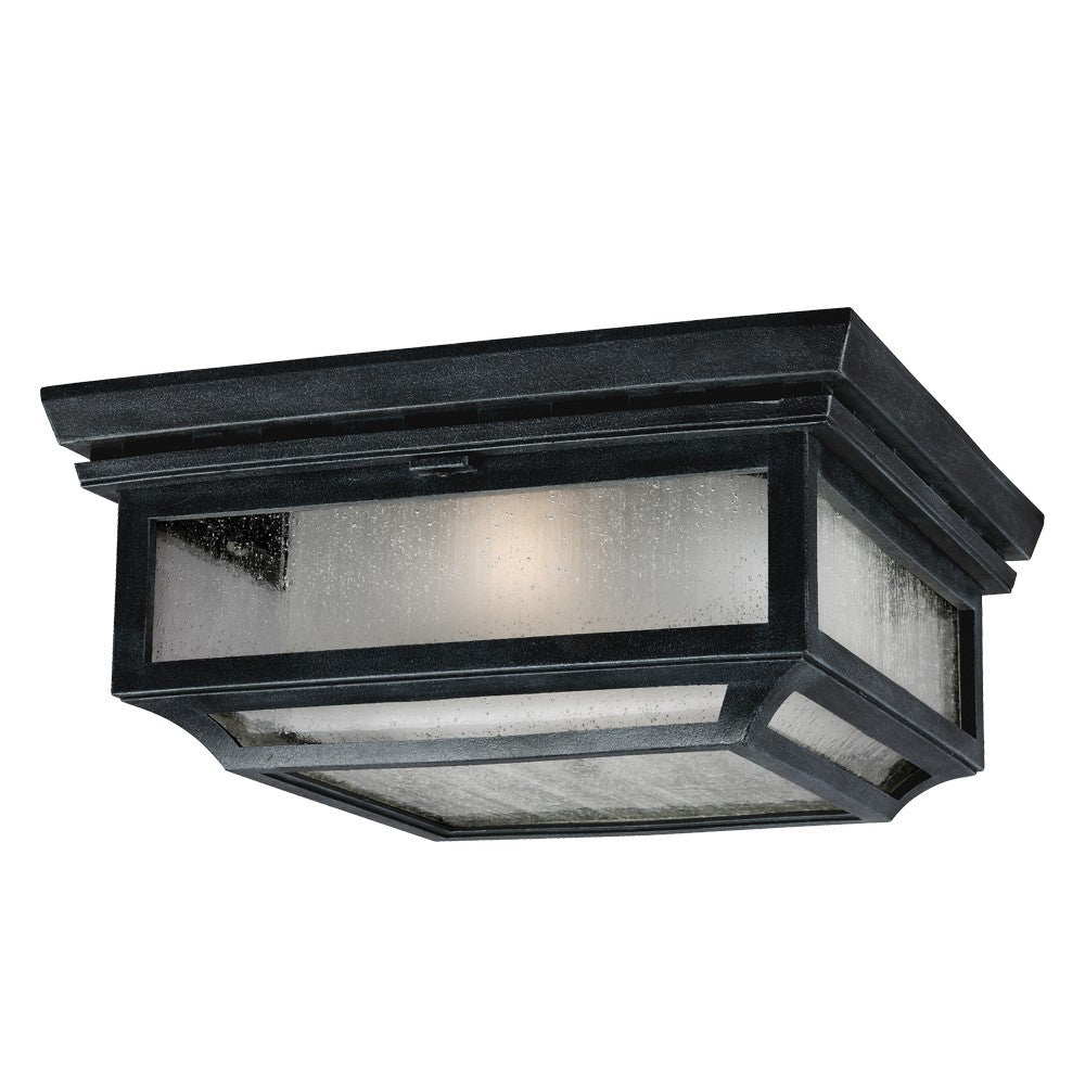 Shepherd Two Light Flush Mount in Dark Weathered Zinc - available from The Lighting Shoppe, trusted by Canadian homeowners
