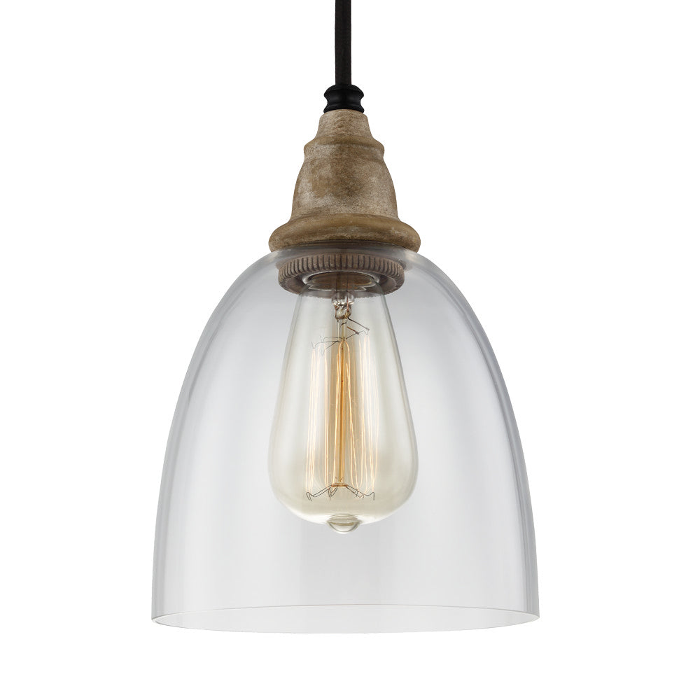Matrimonio One Light Pendant in Driftwood / Dark Weathered Zinc - available from The Lighting Shoppe, trusted by Canadian homeowners