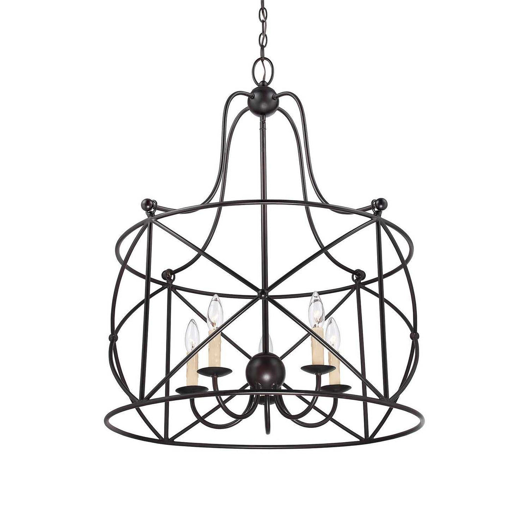 Savoy House - 1-4072-5-13 - Five Light Pendant - Seneca - English Bronze