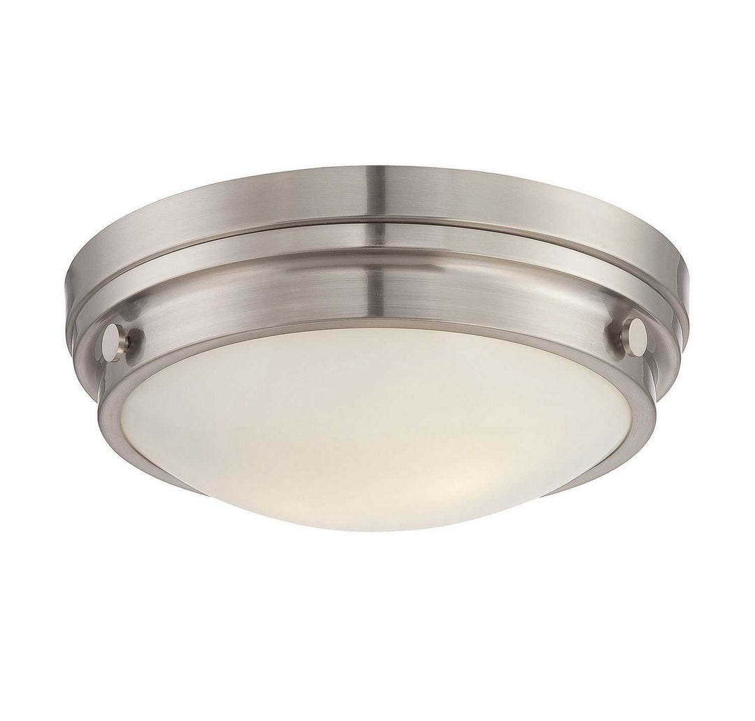 Lucerne Two Light Flush Mount in Satin Nickel Savoy House