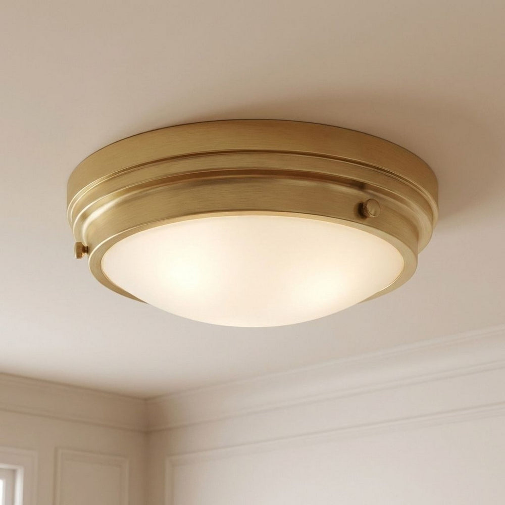 Savoy House - 6-3350-16-322 - Three Light Flush Mount - Lucerne - Warm Brass
