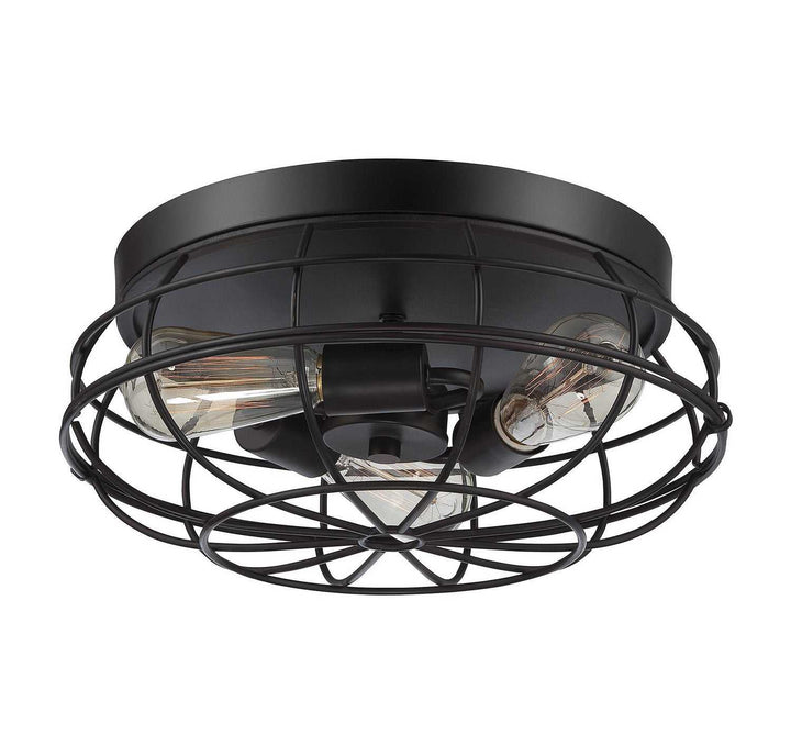 Scout Three Light Flush Mount in English Bronze Savoy House