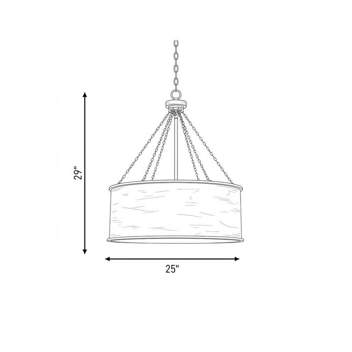 Savoy House - 7-488-6-53 - Six Light Pendant - Rochester - Silver Patina