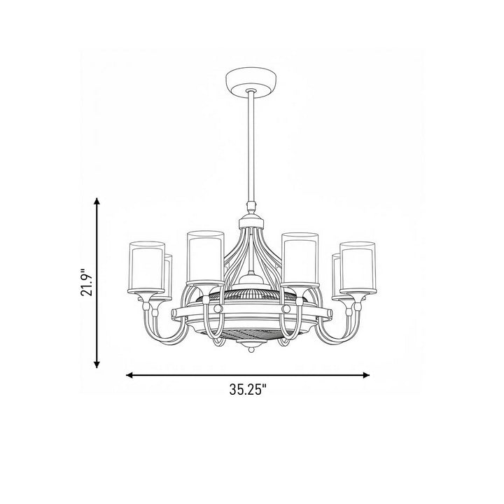 Savoy House - 36-329-FD-SN - LED Fan D'Lier - Etesian - Satin Nickel