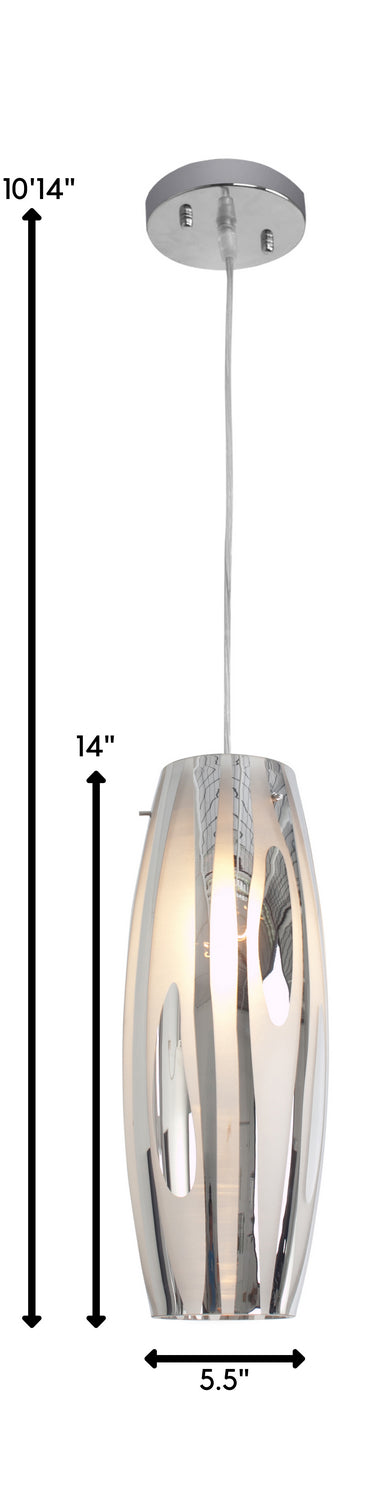 Varaluz - AC1070 - One Light Mini Pendant - Chroman Empire - Chrome