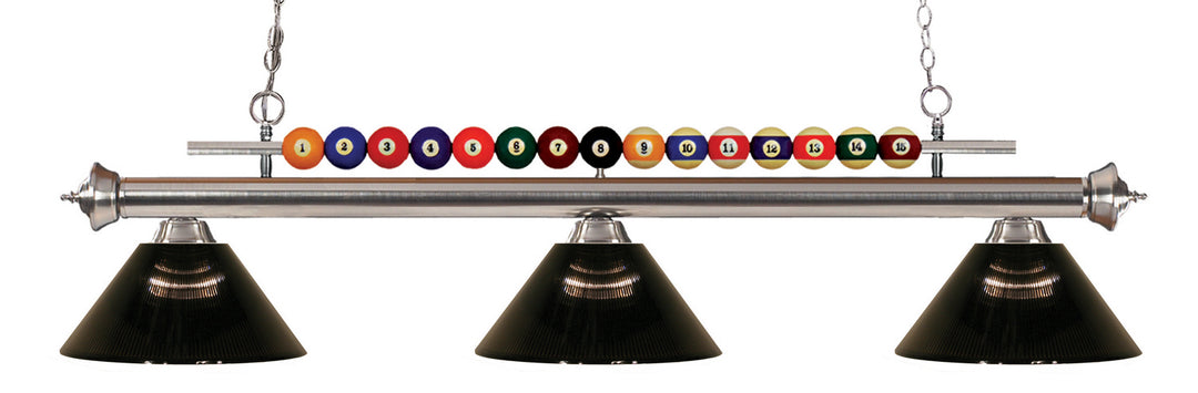 Shark Three Light Billiard in Brushed Nickel - available from The Lighting Shoppe, trusted by Canadian homeowners
