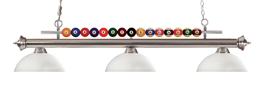 Shark Three Light Billiard in Brushed Nickel - available from The Lighting Shoppe, trusted by Canadian homeowners