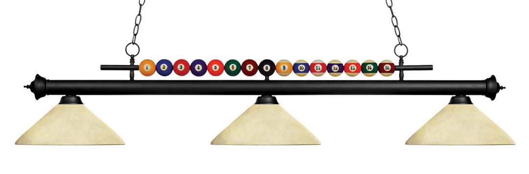 Z-Lite Canada - 170MB-AGM14 - Three Light Billiard - Shark - Matte Black