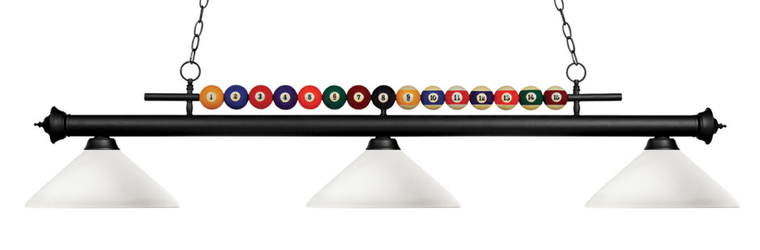 Z-Lite Canada - 170MB-AMO14 - Three Light Billiard - Shark - Matte Black