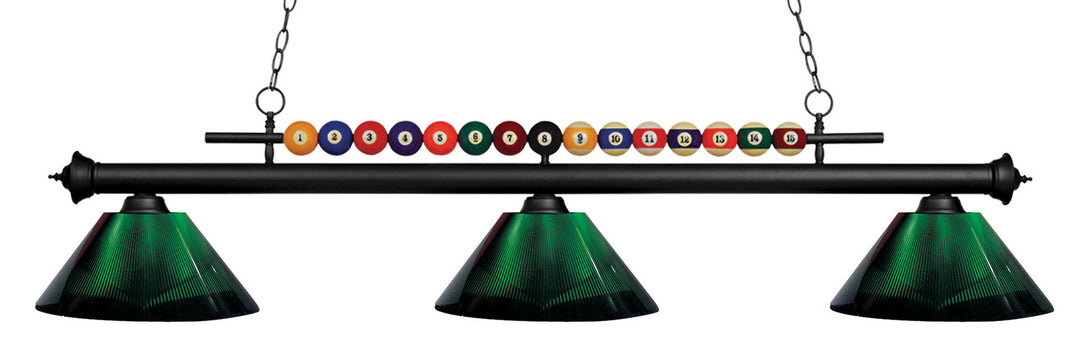 Z-Lite Canada - 170MB-ARG - Three Light Billiard - Shark - Matte Black