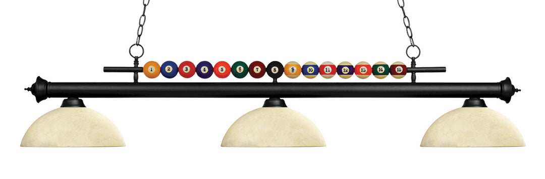 Z-Lite Canada - 170MB-DGM14 - Three Light Billiard - Shark - Matte Black
