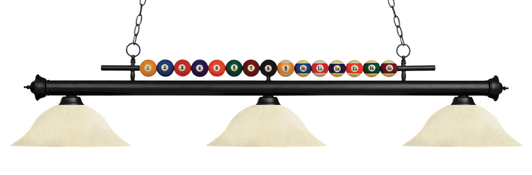 Z-Lite Canada - 170MB-GM16 - Three Light Billiard - Shark - Matte Black