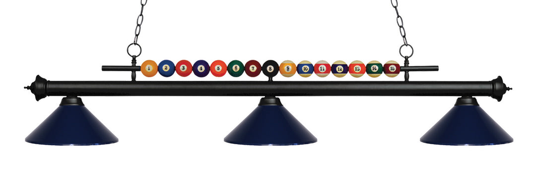 Z-Lite Canada - 170MB-MNB - Three Light Billiard - Shark - Matte Black