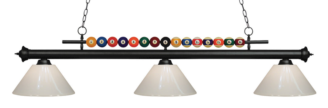 Z-Lite Canada - 170MB-PWH - Three Light Billiard - Shark - Matte Black
