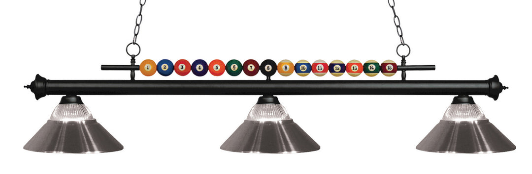 Z-Lite Canada - 170MB-RBN - Three Light Billiard - Shark - Matte Black