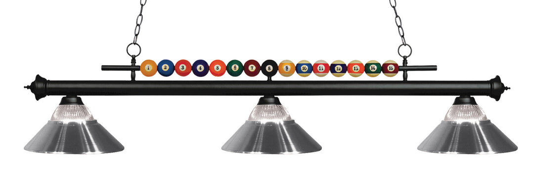 Z-Lite Canada - 170MB-RCH - Three Light Billiard - Shark - Matte Black