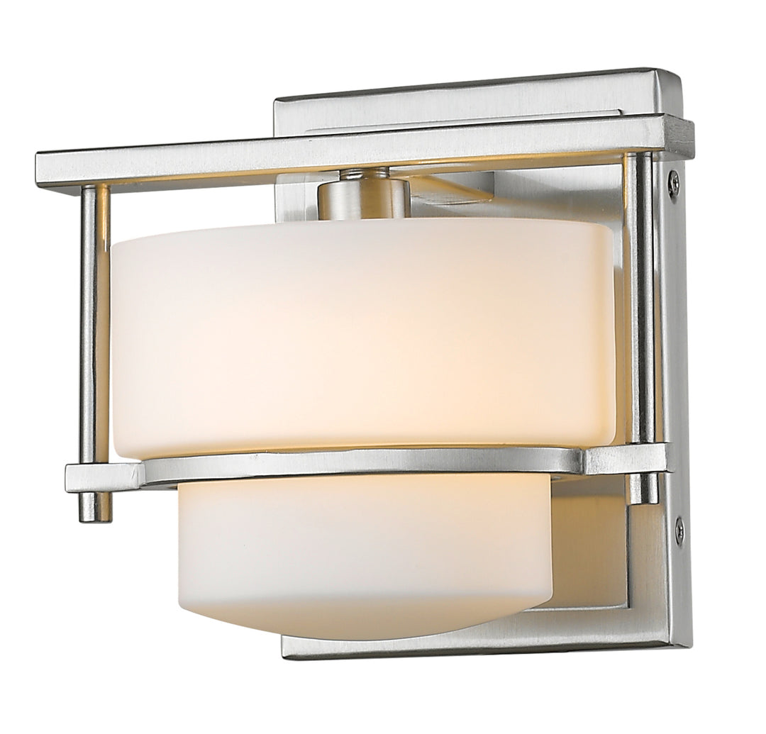 Porter One Light Wall Sconce in Brushed Nickel - available from The Lighting Shoppe, trusted by Canadian homeowners