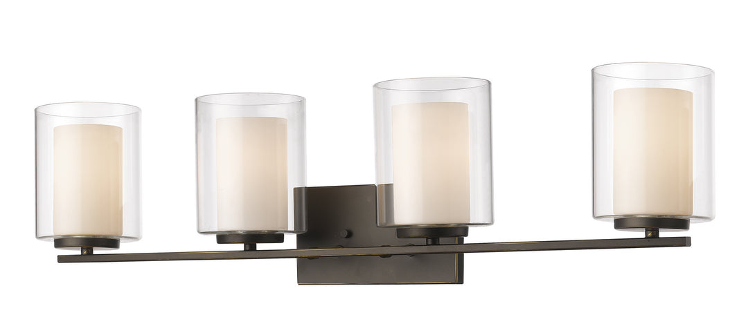 Willow Four Light Vanity in Olde Bronze - available from The Lighting Shoppe, trusted by Canadian homeowners