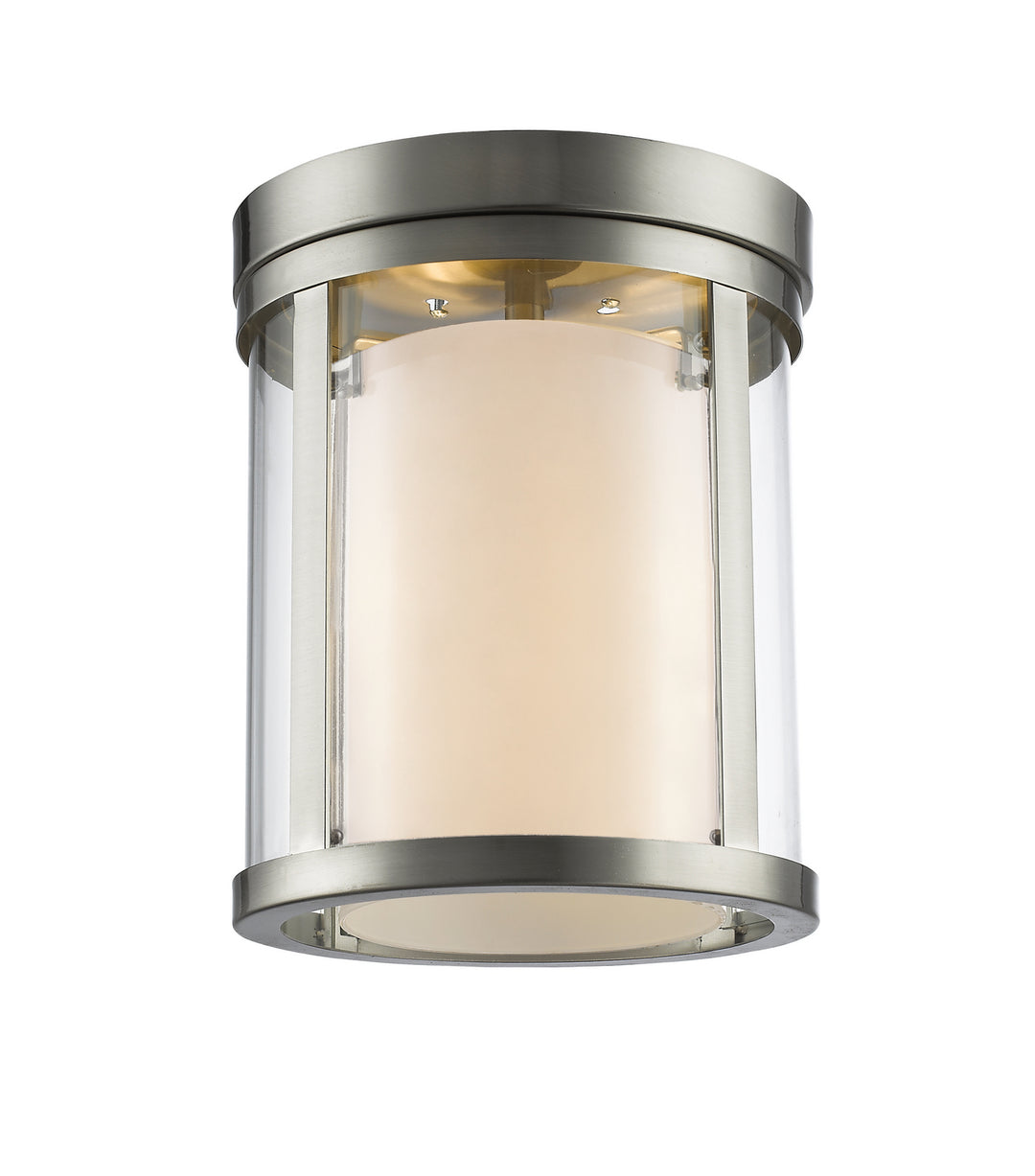 Willow Three Light Flush Mount in Brushed Nickel - available from The Lighting Shoppe, trusted by Canadian homeowners