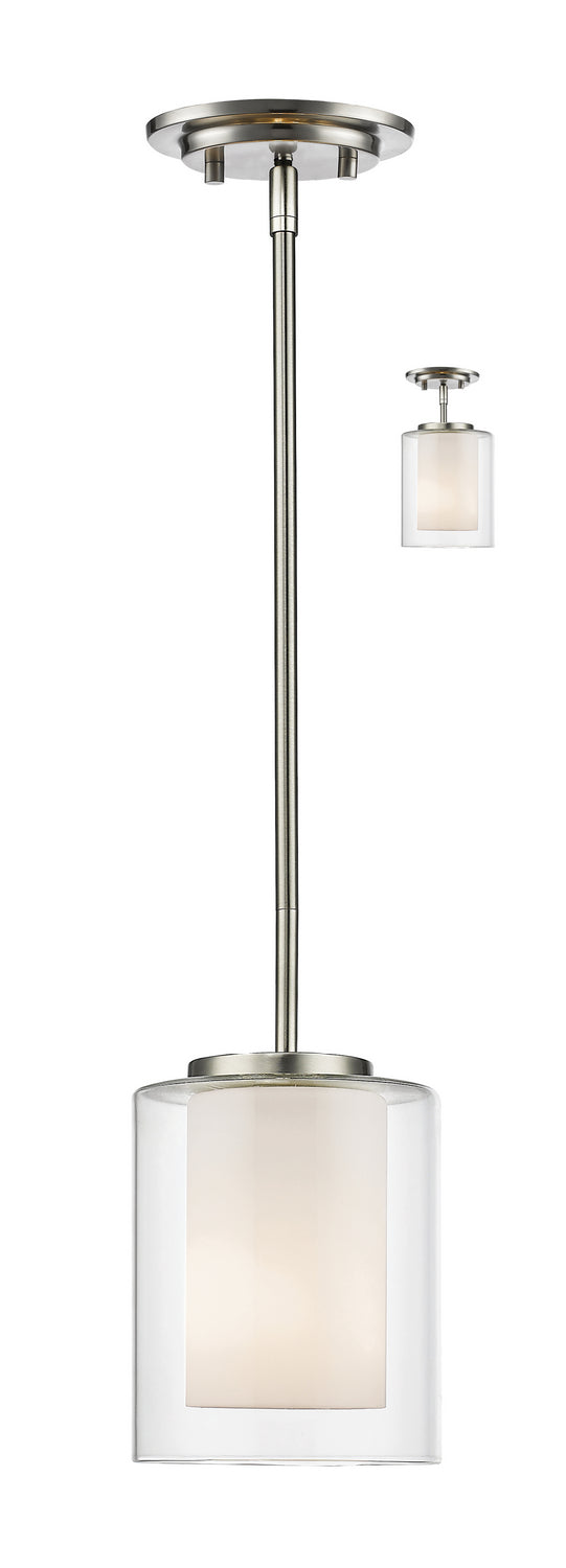 Willow One Light Pendant in Brushed Nickel - available from The Lighting Shoppe, trusted by Canadian homeowners