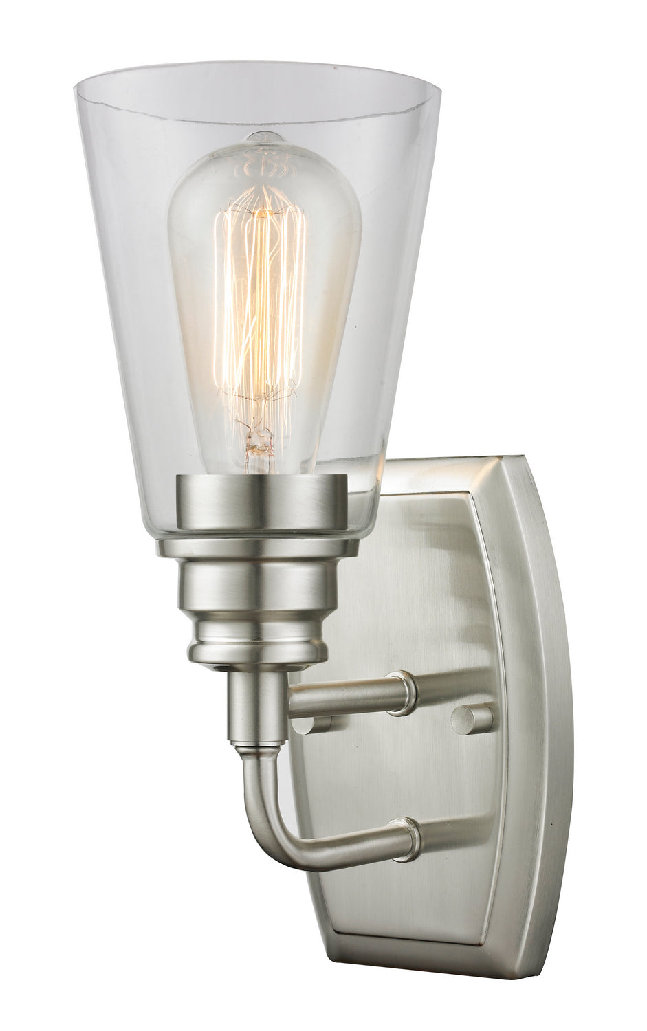 Annora One Light Wall Sconce in Brushed Nickel - available from The Lighting Shoppe, trusted by Canadian homeowners