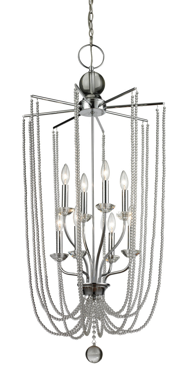 Serenade Eight Light Chandelier in Chrome - available from The Lighting Shoppe, trusted by Canadian homeowners