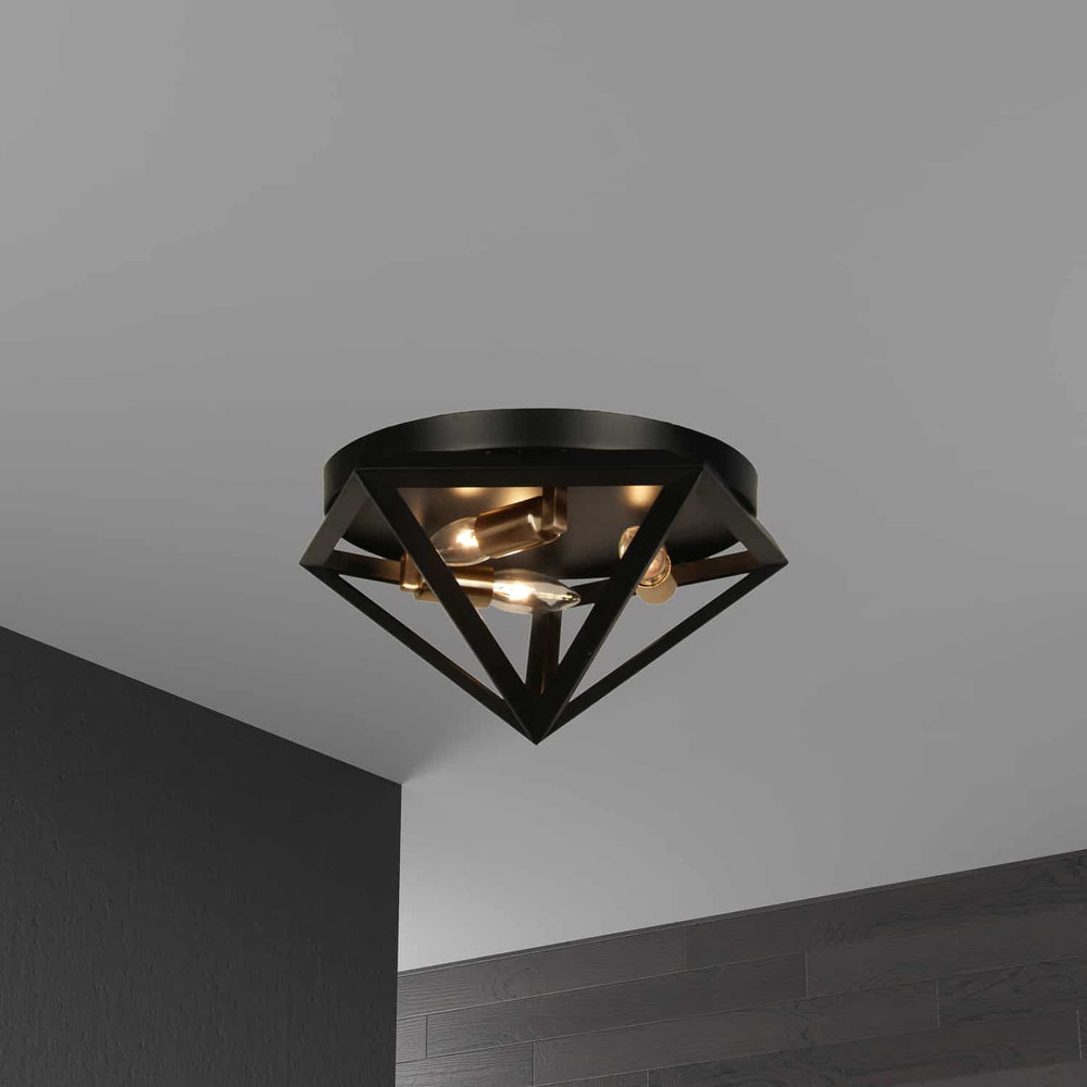 Dainolite Canada - ARC-123FH-AB - Three Light Flush Mount - Archello - Black