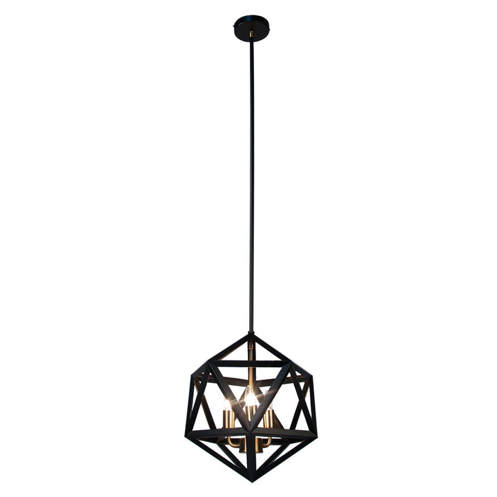 Archello Three Light Chandelier in Black - available from The Lighting Shoppe, trusted by Canadian homeowners